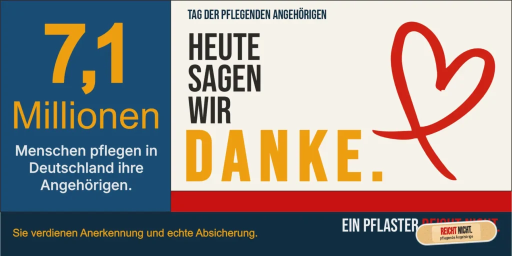 Dank an 7,1 Millionen pflegende Angehörige in Deutschland
