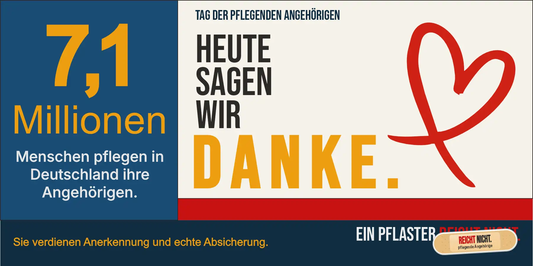 Dank an 7,1 Millionen pflegende Angehörige in Deutschland